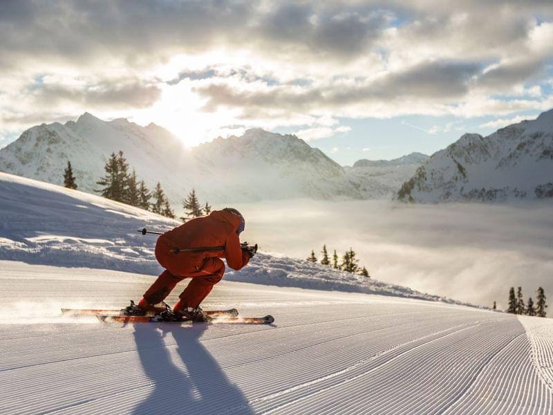 Skifahren auf den Pisten Vorarlbergs